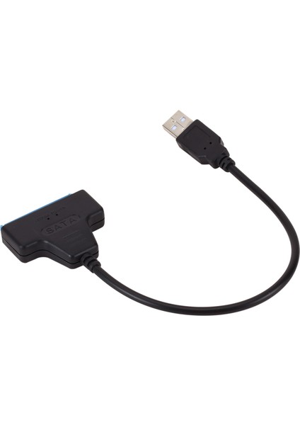 Sata USB 2.0 Sabit Sürücü Adaptörü 2.5 Inç Harici SSD HDD Sabit Sürücü 22 Pin Sata Iıı Kablo Sata USB Kablosu Siyah (Yurt Dışından)