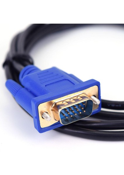 1.8 M HDMI Uyumlu VGA Kablosu Hd 1080 P Erkek VGA Erkek Video Dönüştürücü Adaptör Ses Adaptör Kablosu Pc Laptop Için (Yurt Dışından) fırsatları