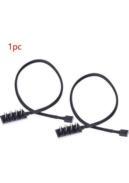 Örgülü Kollu Aksesuarlar Soket Fan Hub Pc Güç Kablosu Cpu Soğutma 4pin Splitter Adaptörü Pwm 12V Bilgisayar (Yurt Dışından)