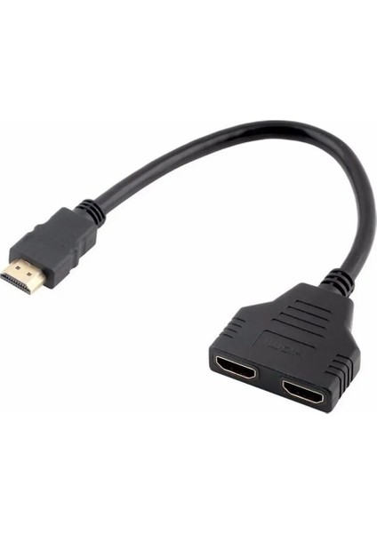 1080P Hdmı-Uyumluport Erkek - 2 Kadın 1 Giriş 2 Çıkış Splitter Kablo Dönüştürücü Adaptör (Yurt Dışından)