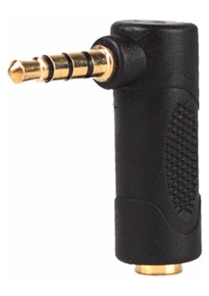 1 Adet 90 Derece Sağ Açılı 3.5mm 4 Kutuplu Ses Stereo Erkek Kadın Uzatma Adaptörü Adaptörü Siyah #246719 (Yurt Dışından)