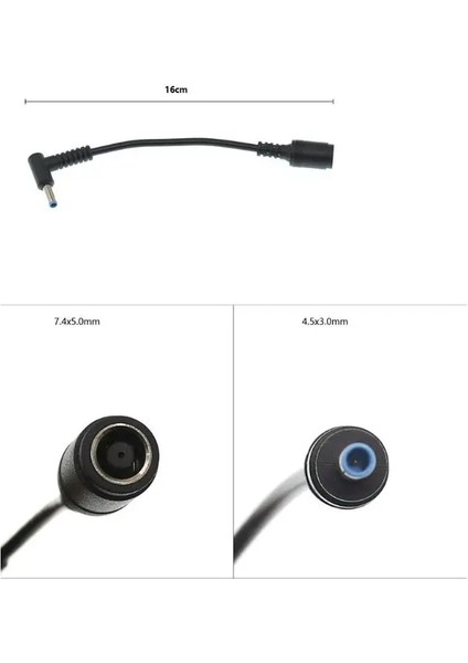 90 Derece 7.4x5.0mm Kadın 4.5x3.0mm Erkek Ucu Güç Adaptörü Dönüştürücü Kablosu Hp Dell Dizüstü Bilgisayar Için (Yurt Dışından) indirimleri