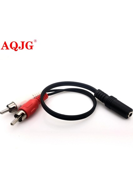 Evrensel 3.5mm Stereo Dişi Jack 2 Rca Erkek Fiş Adaptörü Kulaklık Y Ses Kablosu Kulaklık Uzatma Kablosu Rca Ses Kablosu (Yurt Dışından)
