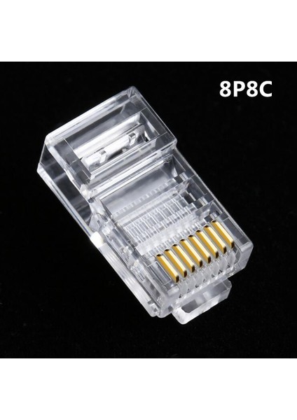 50 Adet Cat6 Konnektör Fişleri RJ45 Ağ Kablosu Modüler Geçiş Cat6 RJ45 Konnektör Fişleri 8P8C Aksesuarları Güçlü Plastisite (Yurt Dışından)