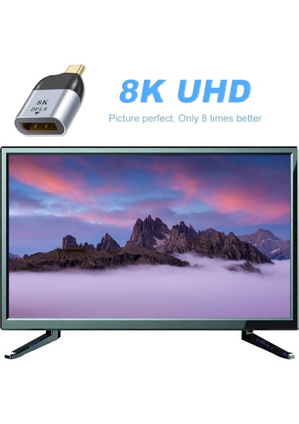 Thunderbolt 3 Için Yeni Taşınabilir USB Type C - Displayport 8k 60HZ Dönüştürücü Adaptör (Yurt Dışından)