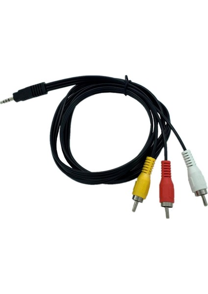 1.5 M 3.5mm Jack Tak Erkek 3 Rca Adaptörü Yüksek Kalite 3.5 Rca Erkek Ses Video Av Kablo Tel Kablosu 150 cm 5ft (Yurt Dışından)