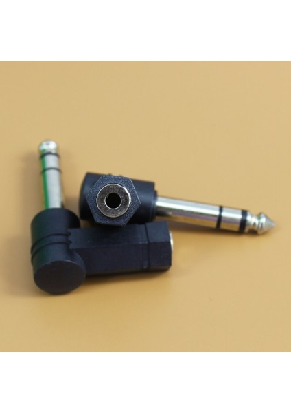 6.5 6.35MM Erkek Tak 3.5mm Dişi Konnektör 90 Derece Kulaklık Amplifikatörü Ses Adaptörü Mikrofon Aux 6.3 3.5mm Dönüştürücü (Yurt Dışından)