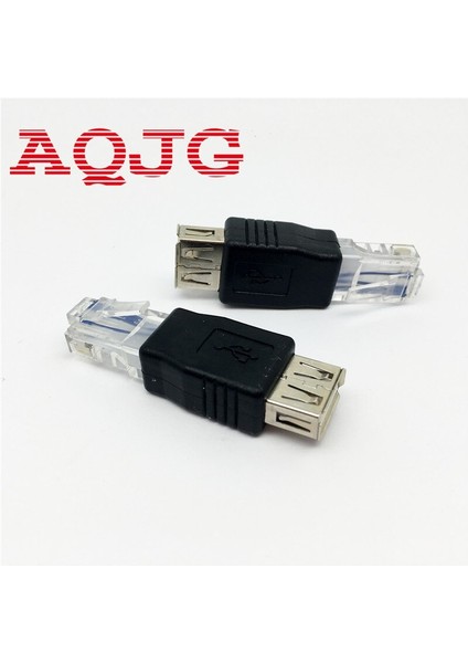 Pc Kristal Kafa RJ45 Erkek USB 2.0 Af A Dişi Adaptör Konnektörü Dizüstü Lan Ağ Kablosu Ethernet Dönüştürücü Dönüştürücü Fiş (Yurt Dışından)