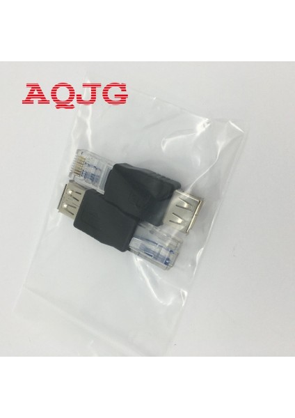 Pc Kristal Kafa RJ45 Erkek USB 2.0 Af A Dişi Adaptör Konnektörü Dizüstü Lan Ağ Kablosu Ethernet Dönüştürücü Dönüştürücü Fiş (Yurt Dışından)