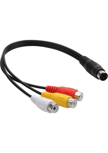 Siyah 25 cm 4pın S-Vıdeo S Terminali 3rca Kırmızı Sarı Beyaz Av Video Kablosu Ses Video Adaptörü (Yurt Dışından) modelleri