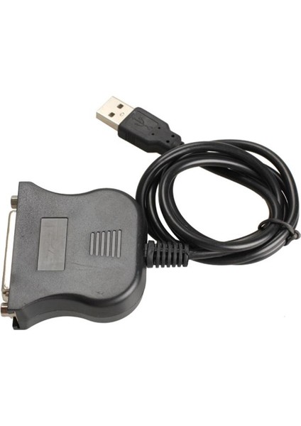USB 1.1 - DB25 Dişi Bağlantı Noktası Yazdırma Dönüştürücü Kablo Lpt USB Adaptörü Lpt Kablosu Lpt - USB Kablosu Siyah (Yurt Dışından)