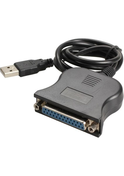 USB 1.1 - DB25 Dişi Bağlantı Noktası Yazdırma Dönüştürücü Kablo Lpt USB Adaptörü Lpt Kablosu Lpt - USB Kablosu Siyah (Yurt Dışından)