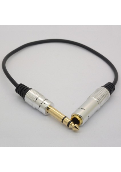 6.35MM Erkek 6.35MM Dişi Adaptör Ses Yardımcı Stereo Uzatma Kablosu 1/4 Inç Trs Stereo Jak Kablosu Dönüştürücü Kulaklık (Yurt Dışından)