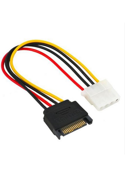 15 Pin Sata Erkek Molex Ide 4 Pin Dişi Adaptör Uzatma Güç Kablosu Ide Seri Anakart Ata Bilgisayar HDD Sabit Disk (Yurt Dışından)