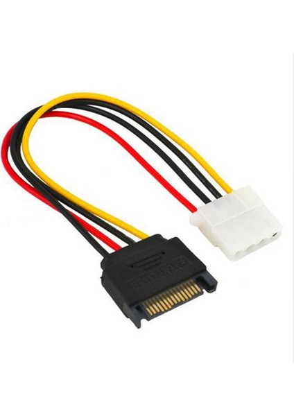15 Pin Sata Erkek Molex Ide 4 Pin Dişi Adaptör Uzatma Güç Kablosu Ide Seri Anakart Ata Bilgisayar HDD Sabit Disk (Yurt Dışından)