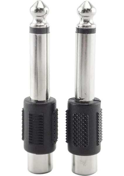 1/4in 6.35MM Erkek Fiş Rca Dişi Jack Hoparlör Konektörü Rca Fiş Adaptörü Stereo Jak 6.3 mm Erkek Fiş Mikrofon (Yurt Dışından)