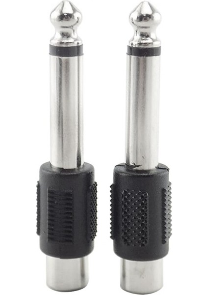 1/4in 6.35MM Erkek Fiş Rca Dişi Jack Hoparlör Konektörü Rca Fiş Adaptörü Stereo Jak 6.3 mm Erkek Fiş Mikrofon (Yurt Dışından)