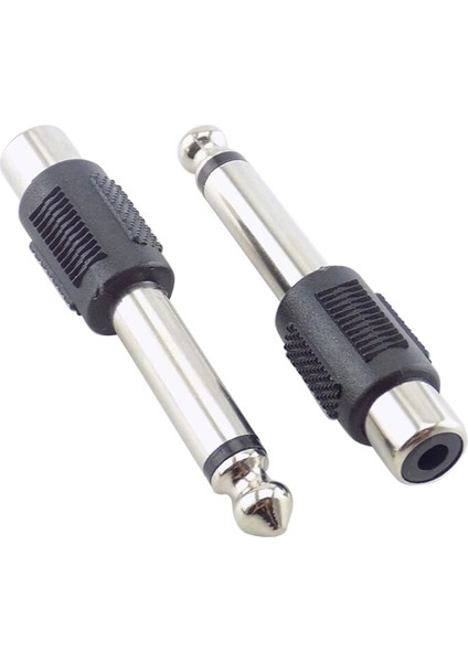 1/4in 6.35MM Erkek Fiş Rca Dişi Jack Hoparlör Konektörü Rca Fiş Adaptörü Stereo Jak 6.3 mm Erkek Fiş Mikrofon (Yurt Dışından)