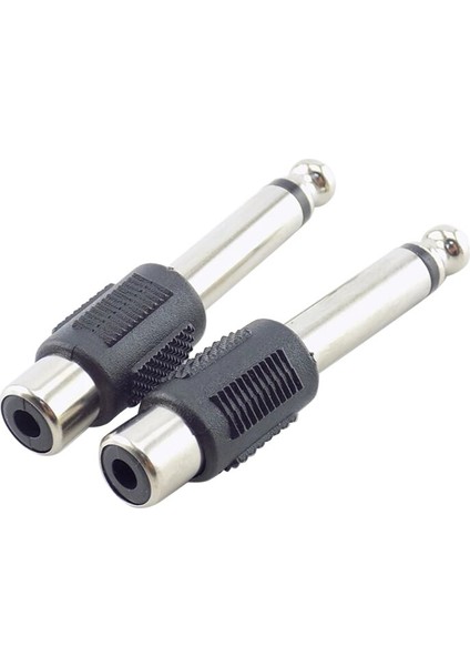 1/4in 6.35MM Erkek Fiş Rca Dişi Jack Hoparlör Konektörü Rca Fiş Adaptörü Stereo Jak 6.3 mm Erkek Fiş Mikrofon (Yurt Dışından)