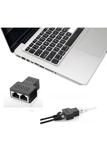 Mounchain RJ45 Splitter Adaptörü 1 Ila 2 Çift Dişi Bağlantı Noktası Cat 5/cat 6 Lan Ethernet Soket Ayırıcı Konnektör Adaptörü (Yurt Dışından)