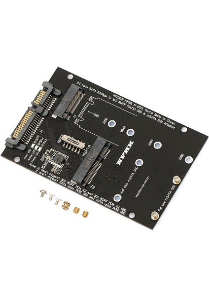 M.2 Ngff Msata Ssd'den 2,5 "sata3.0 Adaptörüne 2'si 1 Arada SSD Dönüştürücü Kartı Pc Dizüstü Bilgisayarı Için (Yurt Dışından)