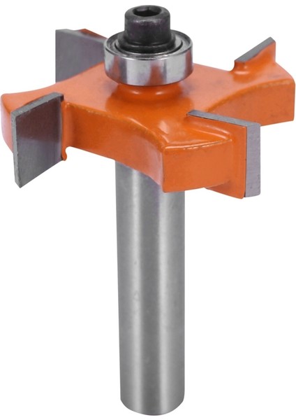 1 Adet 8mm Shank T Yuvası Freze Tersleri Üst Rulmanlı Ağaç Işleme Uçları Ahşap Rabbeting Bit I (Yurt Dışından)