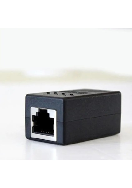 2 Adet Yeni Mini Siyah RJ45 Ağ Çift Geçişli Ağ Adaptörü Lan Taşınabilir Kablo Malzemeleri Genişletici Konnektör Bağlantısı Ethern N1Z5 (Yurt Dışından)