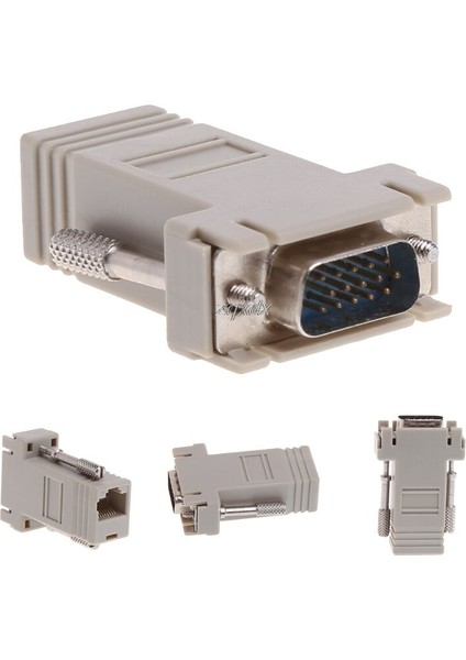VGA Genişletici Erkek Lan Cat5 CAT5E/6 RJ45 Ethernet Dişi Dönüştürücü Adaptör Z09 Bırak Gemi (Yurt Dışından)