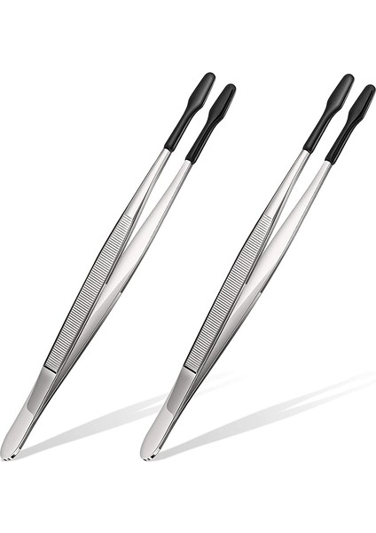 Adet Kauçuk Ucu Cımbız Pvc Silikon Hassas Cımbız Laboratuvar Endüstriyel Hobi Zanaat Cımbız Aracı-Siyah (Yurt Dışından)