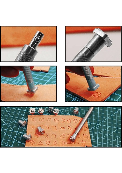 32PCS Deri Oyma Böcek Mühür Hint Tarzı Oyma Aracı (Yurt Dışından)