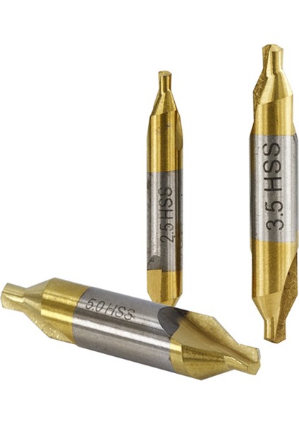 Adet 1.0-5.0mm Hss Kalay Kaplı Merkezi Matkap Ucu Seti Metal Işleme Delik Matkap Delik Kesici 60 Derece Kombine Matkap Ucu Seti (Yurt Dışından)