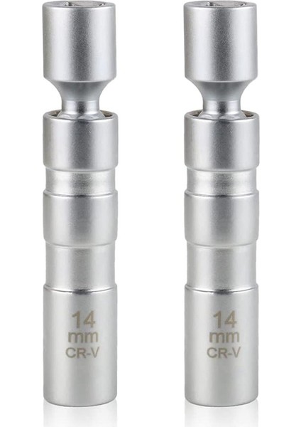 2 Adet Döner Buji Soketi Temizleme Aracı 14MM 12 Noktalı Evrensel (Yurt Dışından)
