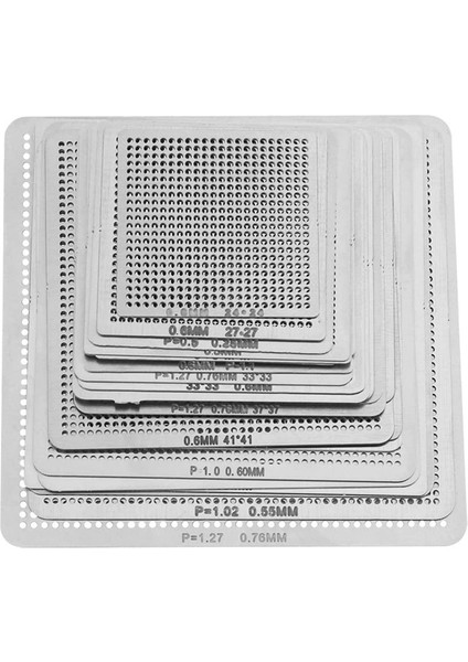 Arelene 27 Adet Evrensel Doğrudan Bga Isıtma Stencil Reballing Destek Stencil Tutucu Şablon Isıtmalı Fikstür Smt Smd Cips (Yurt Dışından)