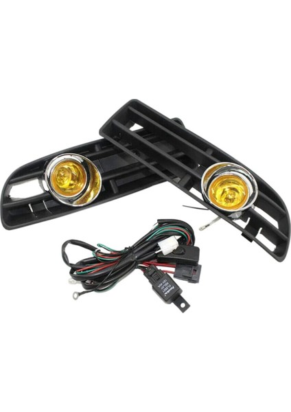 Sarı Işık Ön Sis Farları Montaj Sis Lambası Izgarası Anahtar Demeti ile Mk4 1998-2004 Için (Yurt Dışından)