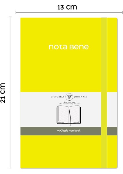 Nota Bene Classic Sert Kapak Defter, 13X21 Cm, Çizgili fiyatları