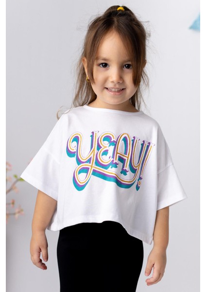 Kız Çocuk Basic Crop Tshirt