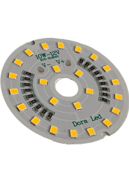 12Volt 10Watt Smd 5630 Ledli Led Modül Gün Işığı 10mm Delik Çaplı 12V 10W Avize Ledi 56mm