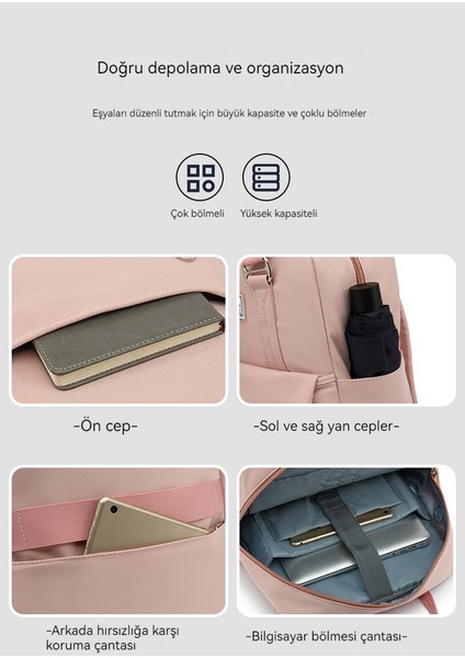 Şık Görünümlü, Basit ve Çok Yönlü Okul Çantası (Yurt Dışından) modelleri