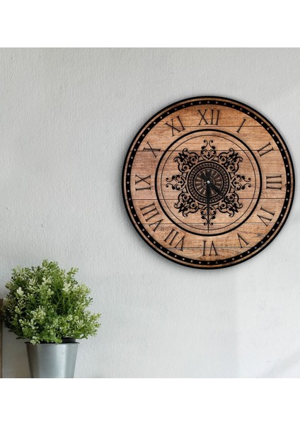 Dekoratif 45 cm Ahşap Duvar Saati-157 fiyatları