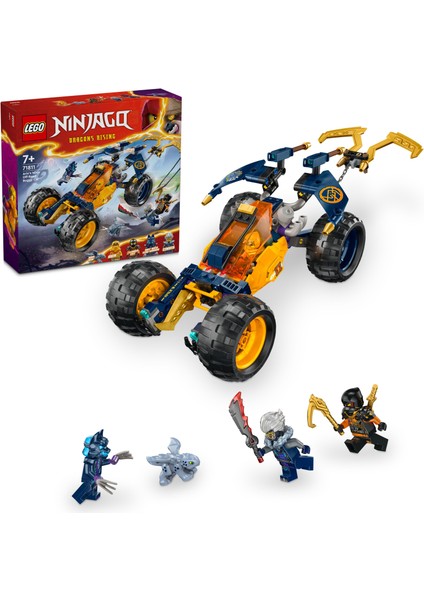 NINJAGO® Arin’in Ninja Arazi Buggy Arabası 71811 - 7 Yaş ve Üzeri Çocuklar için 3 Ninja Minifigürü İçeren Yaratıcı Oyuncak Yapım Seti (267 Parça)