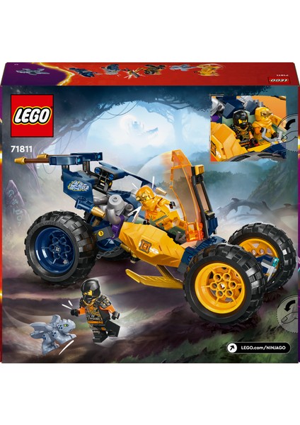 NINJAGO® Arin’in Ninja Arazi Buggy Arabası 71811 - 7 Yaş ve Üzeri Çocuklar için 3 Ninja Minifigürü İçeren Yaratıcı Oyuncak Yapım Seti (267 Parça)