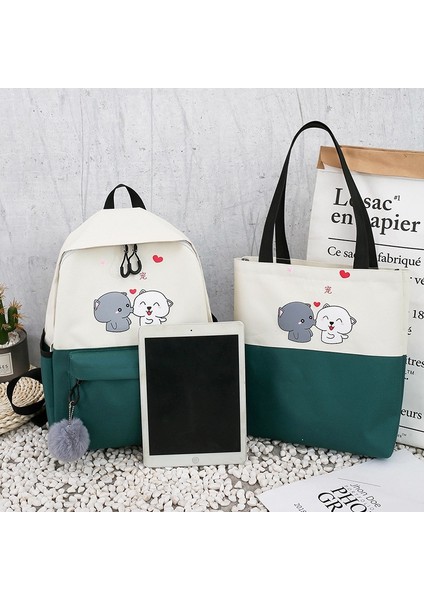 Okul Çantası Ilköğretim Okulu Dört Parça Seti 2022 Yeni Kampüs Sırt Çantası Hafif Sınıf Ders Çantası Kalem Çantası (Yurt Dışından) fırsatları