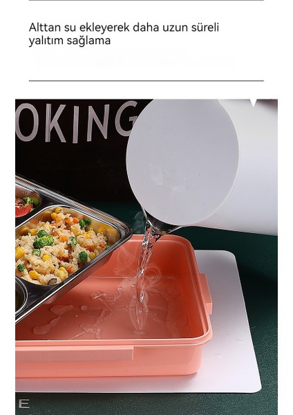 Öğrenci Öğle Yemeği Kutusu, 304 Paslanmaz Çelik Yalıtımlı Öğle Yemeği Kutusu, 1400ML Kapasitesi (Yurt Dışından)