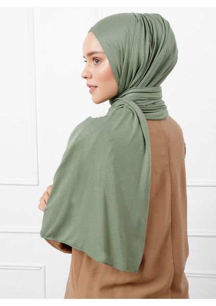 Likralı Penye Viskon Şal 70x180cm - Çağla - ŞALESS