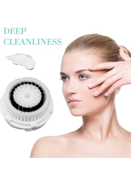 Elektrikli Yüz Temizleme Fırçası Başlığı Sonic Temizleme Fırçası Başlığı Yıkama - Beyaz Hassas (Yurt Dışından) indirimleri