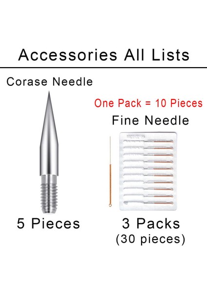 Evrensel Aksesuarlar Köstebek Lazer Plazma Temizleme Kalemi Değiştirilebilir Ince Ince Iğneler Kapak Corase Kalın Iğne Cilt Noktası Dedicatedmixed 0 5 30（karışık 0 5 30） (Yurt Dışından)