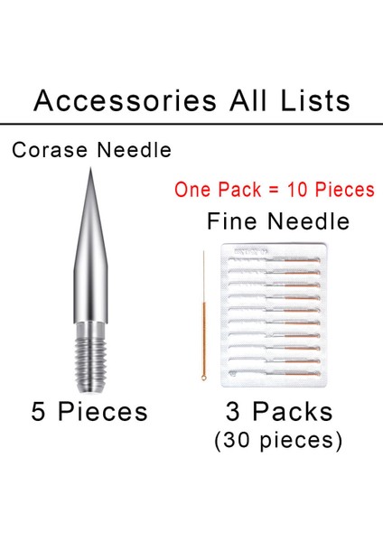 Evrensel Aksesuarlar Köstebek Lazer Plazma Temizleme Kalemi Değiştirilebilir Ince Ince Iğneler Kapak Corase Kalın Iğne Cilt Noktası Dedicatedmixed 0 5 30（karışık 0 5 30） (Yurt Dışından) indirimleri