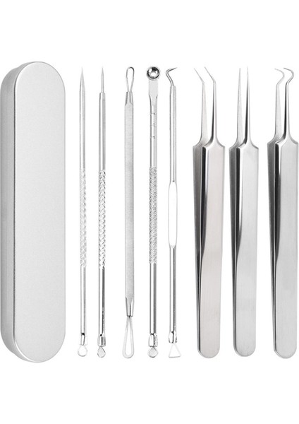 8/5 Adet Paslanmaz Çelik Temizleme Kiti Iğneler Kozmetik Yüz Temizleme Aracı (Yurt Dışından)