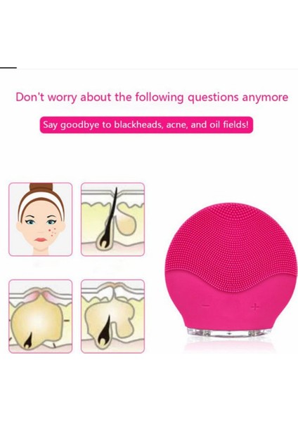 Su Geçirmez Silikon Yüz Temizleme Fırçası Elektrikli Temizleme Aleti Kırmızı Gül (Yurt Dışından) modelleri