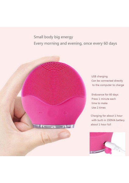 Su Geçirmez Silikon Yüz Temizleme Fırçası Elektrikli Temizleme Aleti Kırmızı Gül (Yurt Dışından) fırsatları